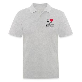 j'aime mon ami par wam - Polo Homme - gris chiné - Devant - Kai (181cm)