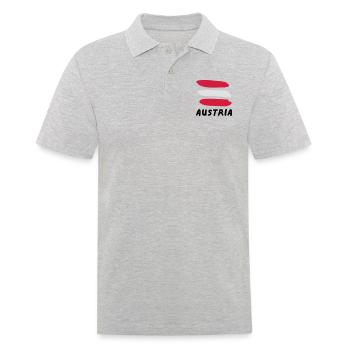 Austria - Männer Poloshirt - Grau meliert - Vorne - Kai (181cm)