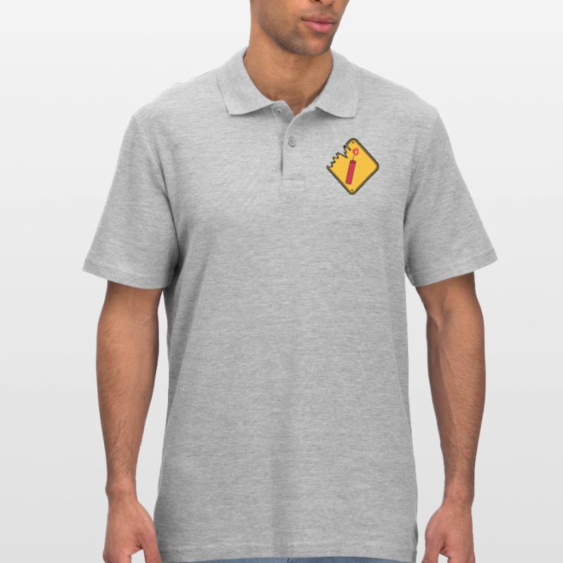 shield caution danger danger caution stan Men's Polo Shirt