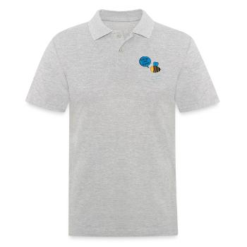 Philosophie Sokrates Biene Lustiger Spruch Tier - Männer Poloshirt - Grau meliert - Vorne - Kai (181cm)