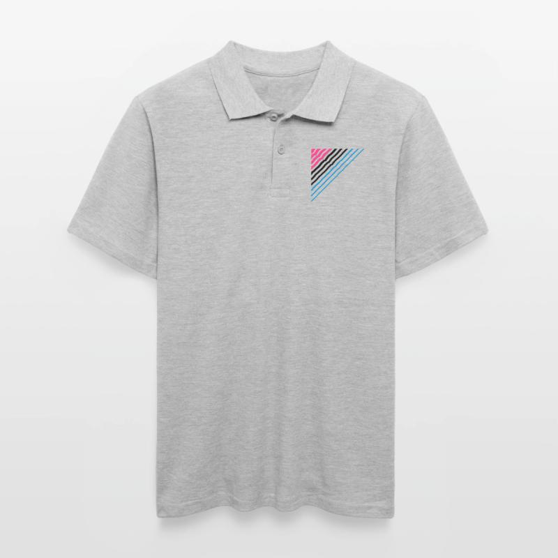 Triangular shape lines Many lines pattern Men's Polo Shirt
