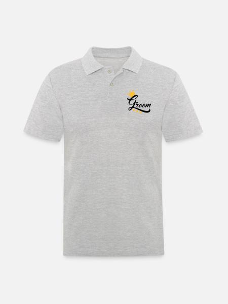 groom - Männer Poloshirt - Grau meliert
