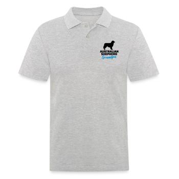 Australian shepherd - Polo Homme - gris chiné - Devant - Kai (181cm)