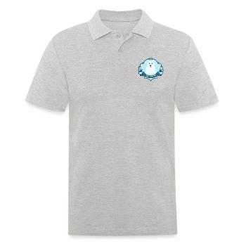 Ours blanc - Polo Homme - gris chiné - Devant - Kai (181cm)
