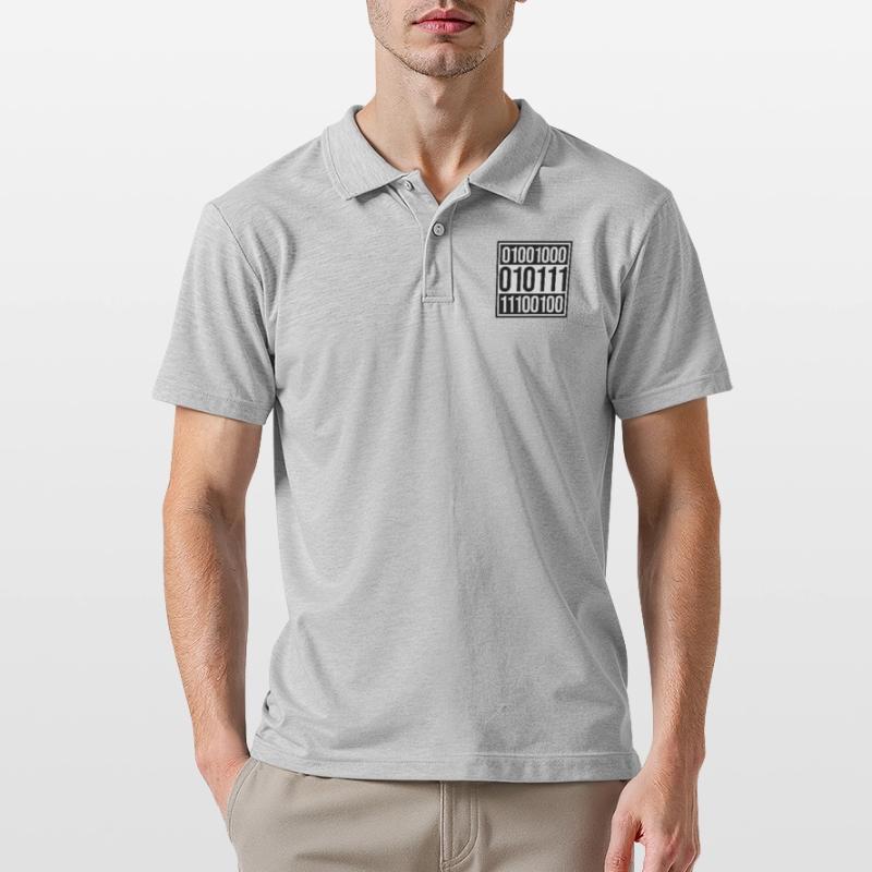 Binary Code Program Language Men's Polo Shirt