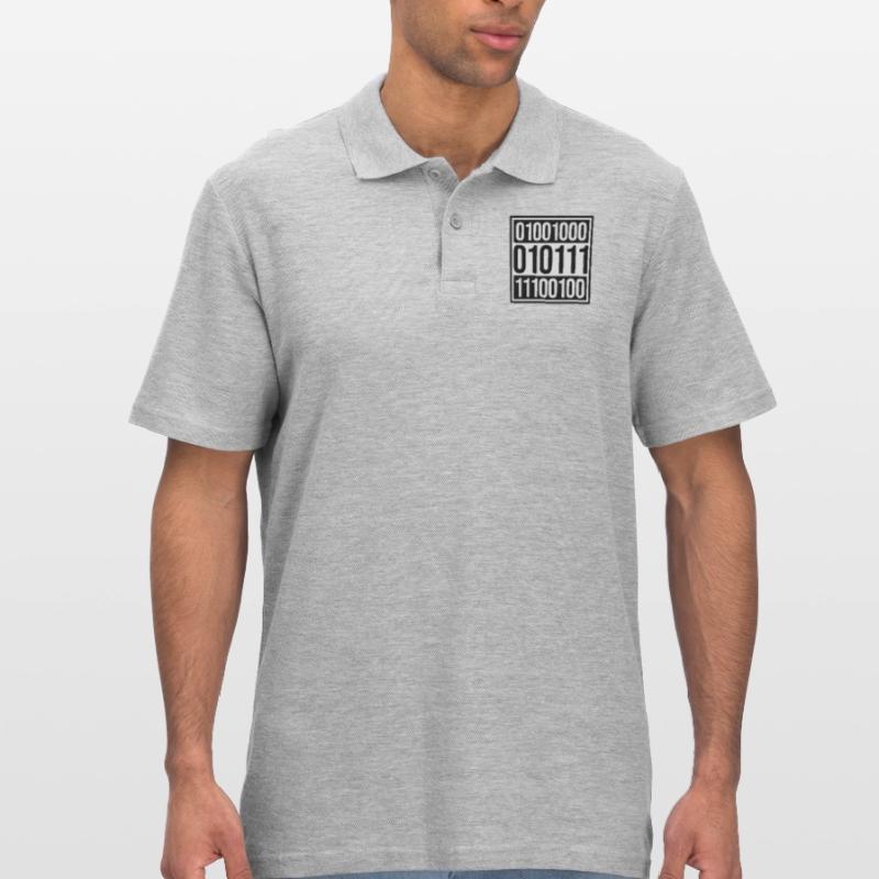 Binary Code Program Language Men's Polo Shirt