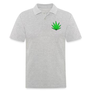 Hanf - Männer Poloshirt - Grau meliert - Vorne - Kai (181cm)