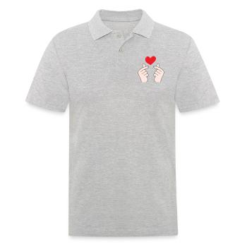 Cœurs de doigts 5 - Polo Homme - gris chiné - Devant - Kai (181cm)