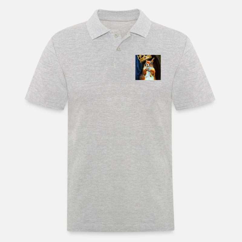 König Eichhörnchen - Männer Poloshirt - Grau meliert