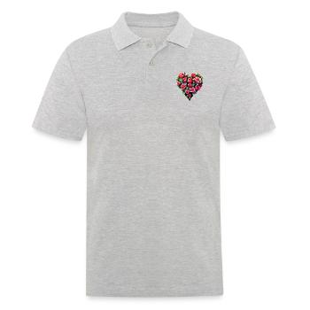 Fête des mères, Saint-Valentin, Mariage, Amour, Fiançailles - Polo Homme - gris chiné - Devant - Kai (181cm)