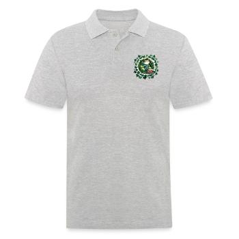 Knitting Frog - Men's Polo Shirt - heather grey - Front - Kai (181cm)
