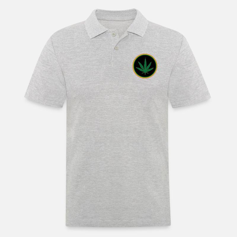 Cannabis - Polo da uomo - grigio melange