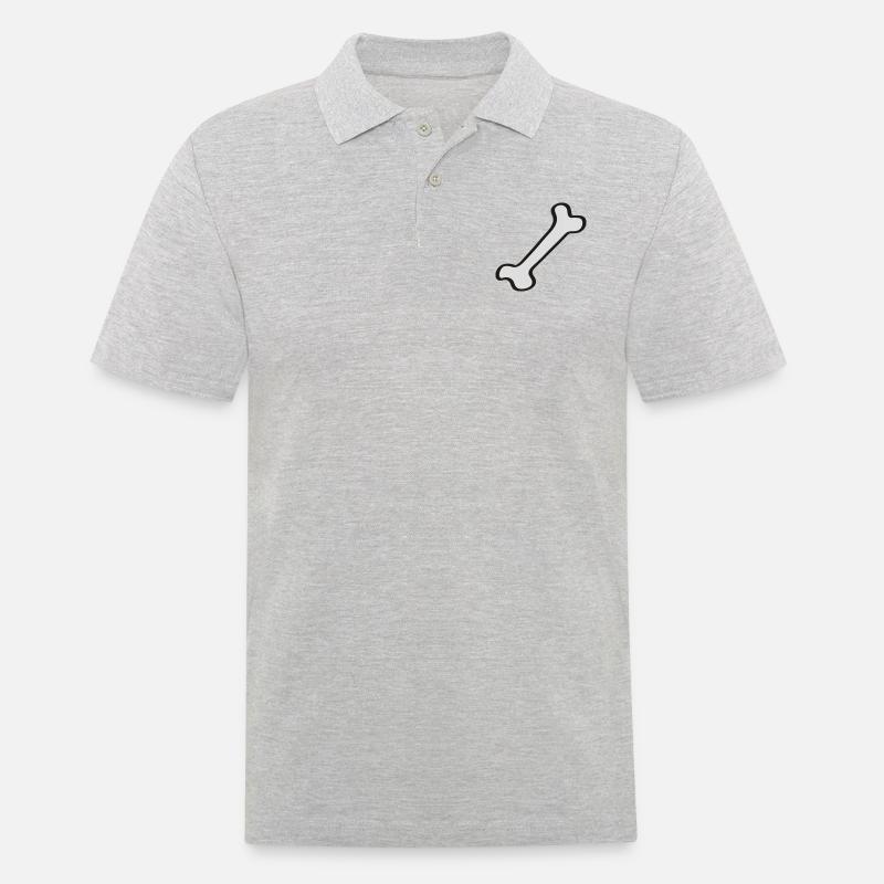 Knochen - Bone 2 - Männer Poloshirt - Grau meliert