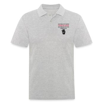 Frankfurter Apfelwein - Männer Poloshirt - Grau meliert - Vorne - Kai (181cm)
