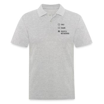 Verliebt in mein Motorrad - Männer Poloshirt - Grau meliert - Vorne - Kai (181cm)