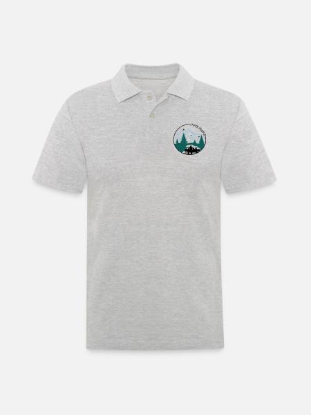 I hate people... - Männer Poloshirt - Grau meliert
