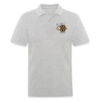 Funny thickness crazy bee - Men's Polo Shirt - heather grey - Front - Kai (181cm)