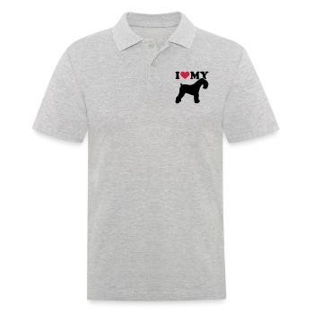 Kerry Blue Terrier - Männer Poloshirt - Grau meliert - Vorne - Kai (181cm)