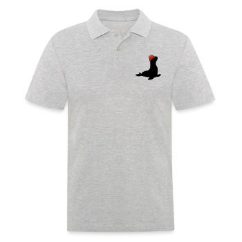 seehund anglerhut - Männer Poloshirt - Grau meliert - Vorne - Kai (181cm)