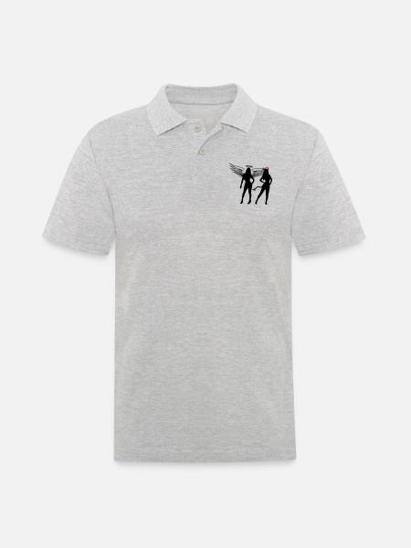 Angel Devil Girls - Men's Polo Shirt - heather grey
