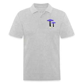 Mushrooms 2 - Men's Polo Shirt - heather grey - Front - Kai (181cm)