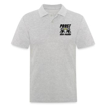Prost Mein Freund Bier - Männer Poloshirt - Grau meliert - Vorne - Kai (181cm)