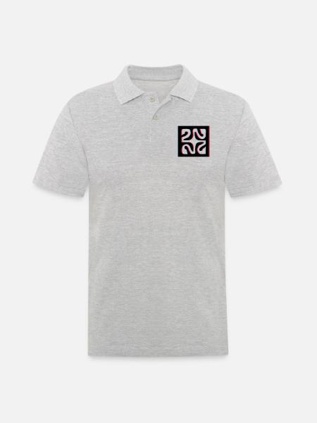 3d tattoo losange - Men's Polo Shirt - heather grey
