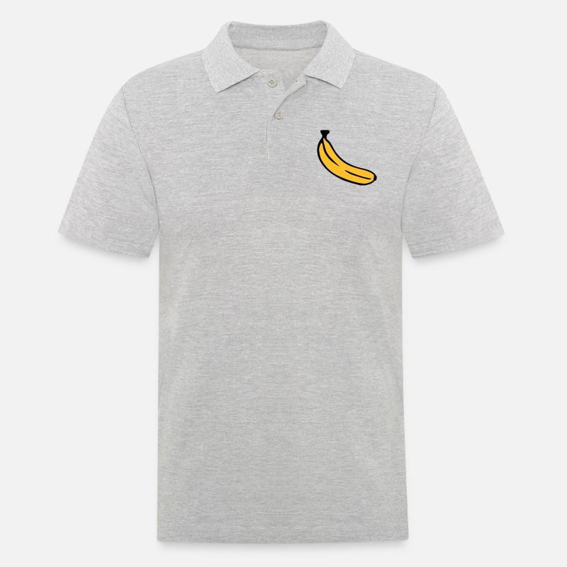 Banane - Männer Poloshirt - Grau meliert