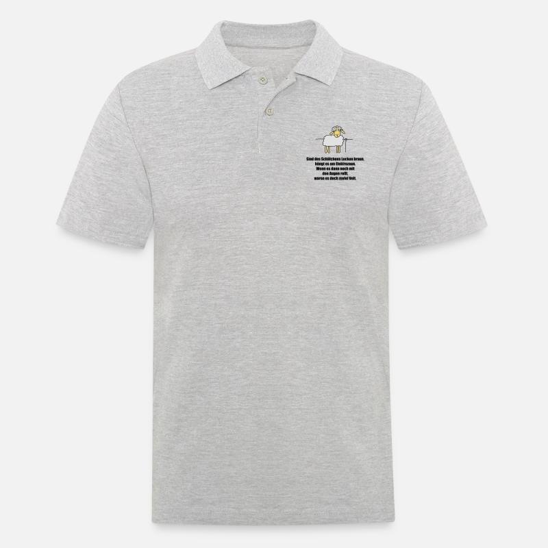 schaefchen - Männer Poloshirt - Grau meliert