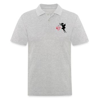 fee_love_001 - Männer Poloshirt - Grau meliert - Vorne - Kai (181cm)
