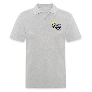 I'm the King - Men's Polo Shirt - heather grey - Front - Kai (181cm)