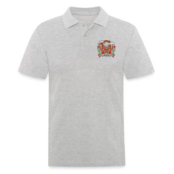 Retro Schmetterling - Männer Poloshirt - Grau meliert - Vorne - Kai (181cm)