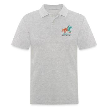 Équitation – Passion, élégance et performance - Polo Homme - gris chiné - Devant - Kai (181cm)