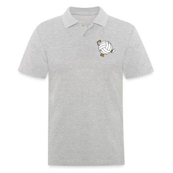 énorme volley-ball sport club ball ball wear s - Polo Homme - gris chiné - Devant - Kai (181cm)