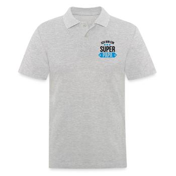 Ich bin ein Super Papa ! - Men's Polo Shirt - heather grey - Front - Kai (181cm)