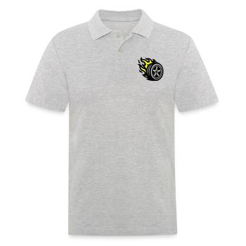 Reifen Flamme - Männer Poloshirt - Grau meliert - Vorne - Kai (181cm)