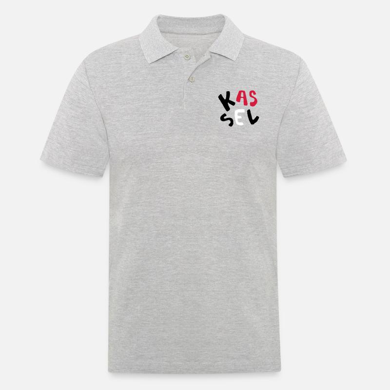 Kassel - Männer Poloshirt - Grau meliert