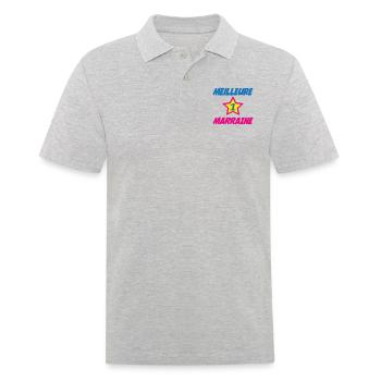 MEILLEURE MARRAINE - Polo Homme - gris chiné - Devant - Kai (181cm)