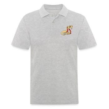 paar 2 freunde team paerchen liebe gesicht schlang - Männer Poloshirt - Grau meliert - Vorne - Kai (181cm)