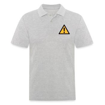 Symbole de danger - Danger général (2 couleurs) - Polo Homme - gris chiné - Devant - Kai (181cm)