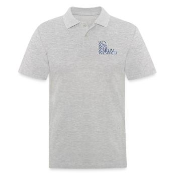 Fragen über Fragen - Männer Poloshirt - Grau meliert - Vorne - Kai (181cm)