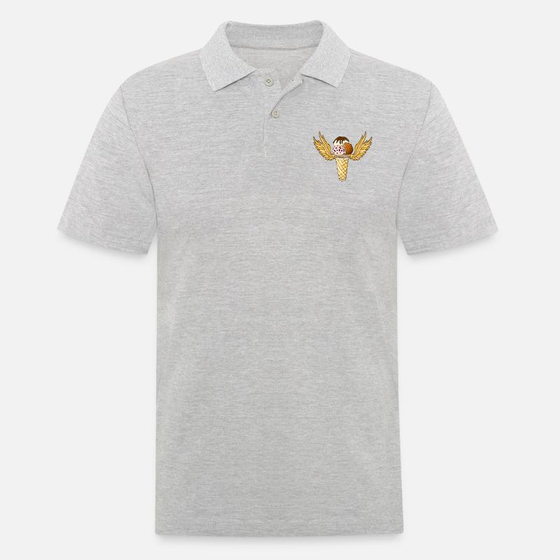 Eis - Männer Poloshirt - Grau meliert