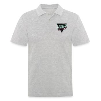 proud carpenter skull tshirts chainsaw forestry - Männer Poloshirt - Grau meliert - Vorne - Kai (181cm)