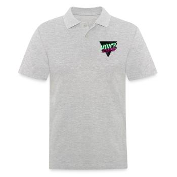 Geek Dinosaur Tshirt Bodybuilding Christmas Tree - Men's Polo Shirt - heather grey - Front - Kai (181cm)