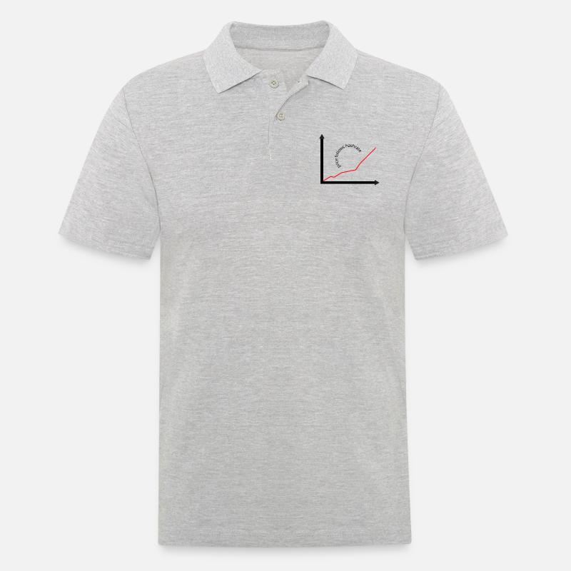 Il prezzo segue l'hashrate - Polo da uomo - grigio melange