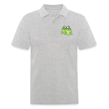 team 2 freunde paar glibber schleim ekelig schleim - Männer Poloshirt - Grau meliert - Vorne - Kai (181cm)