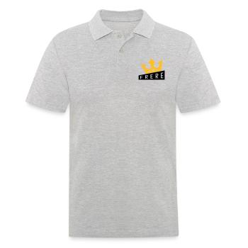 Frère Frangin Frere Naissance Bébé Frérot - Polo Homme - gris chiné - Devant - Kai (181cm)