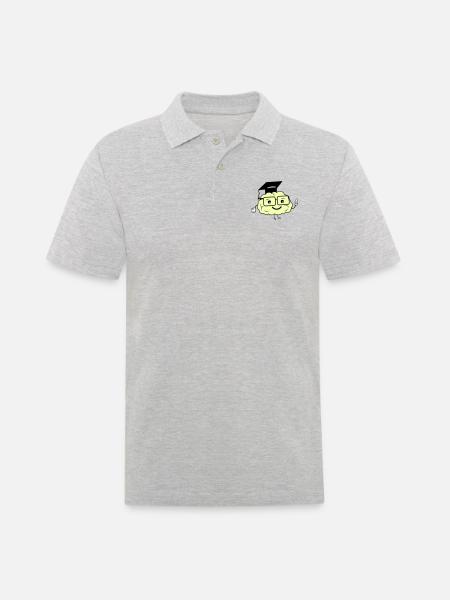 smart brain 02 - Men's Polo Shirt - heather grey