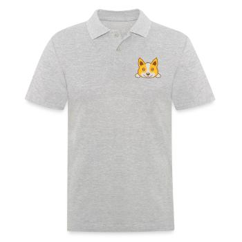 Süßer kleiner Hund Design - Männer Poloshirt - Grau meliert - Vorne - Kai (181cm)