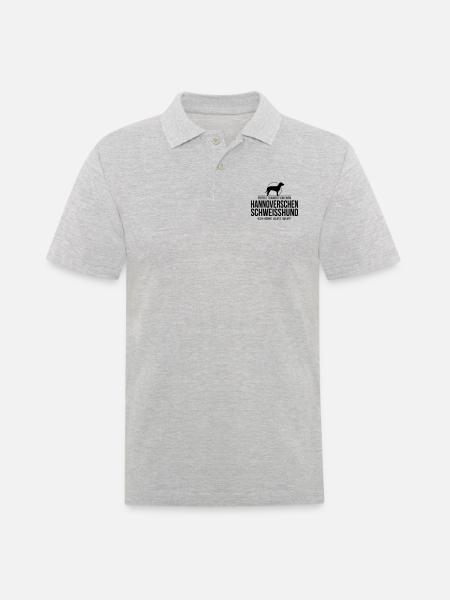Hannoverscher Schweisshund wuff - Männer Poloshirt - Grau meliert